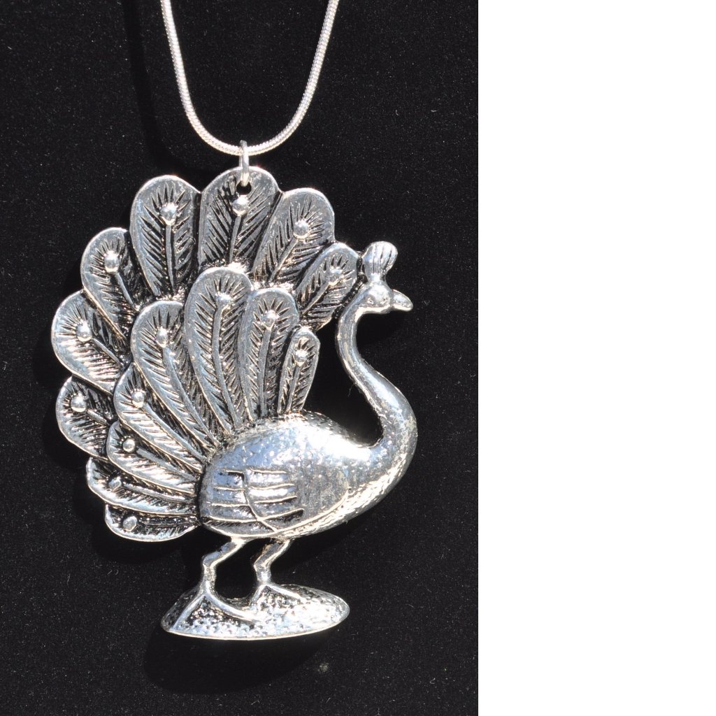 Peacock Pendant Pendant With 925 Silver Necklace (2162)